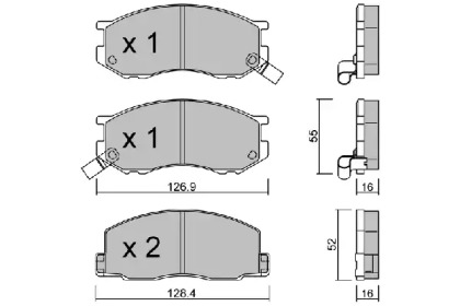 Комплект тормозных колодок AISIN BPTO-1931